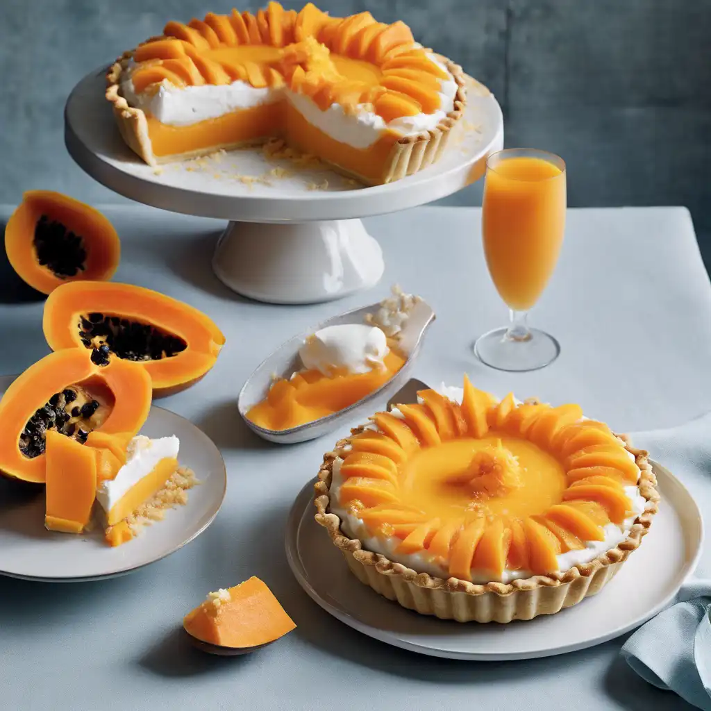 Coconut and Papaya Cream Pie