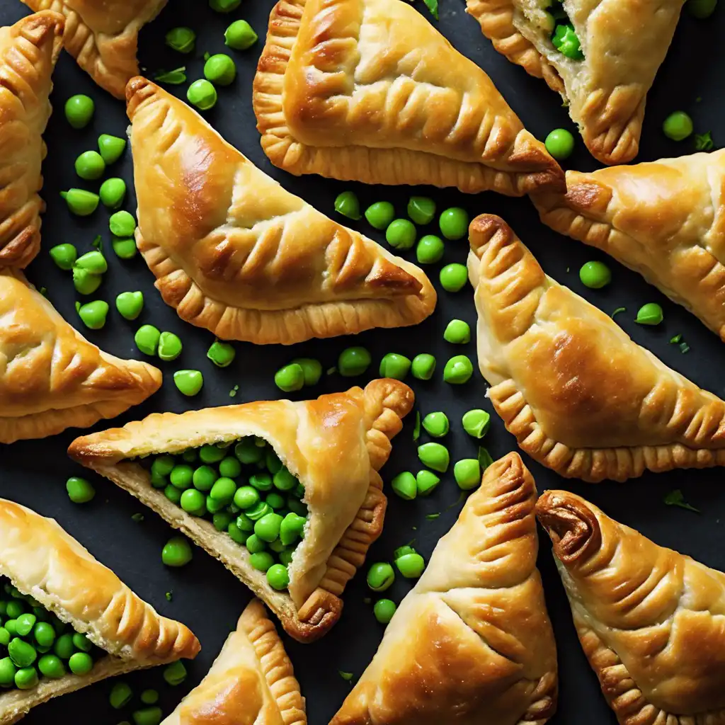 Garlic and Pea Turnovers