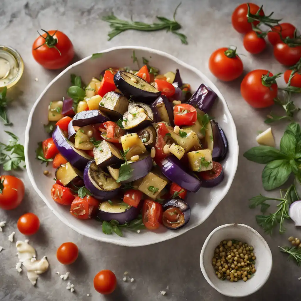 Macaroni Salad with Eggplant