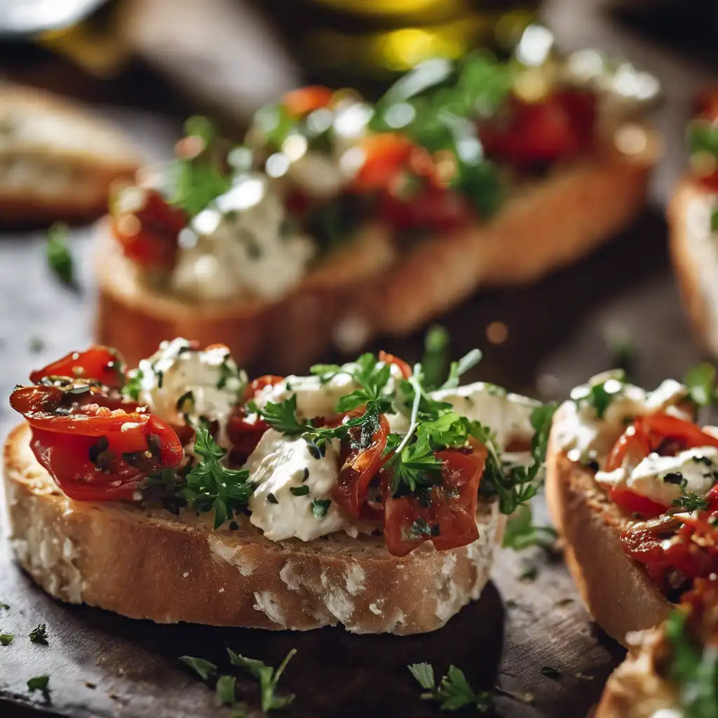 Tomato and Goat Cheese Crostini