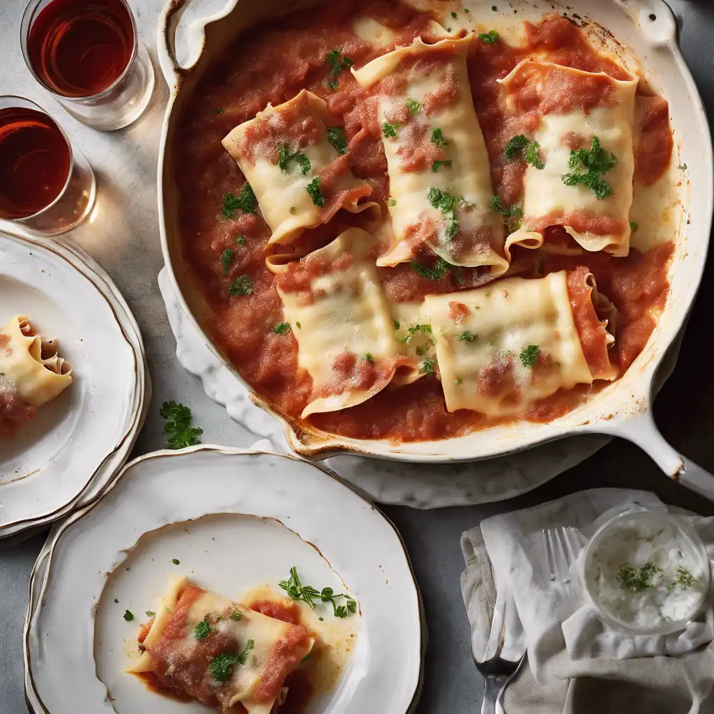 Prosciutto and Ricotta Stuffed Cannelloni