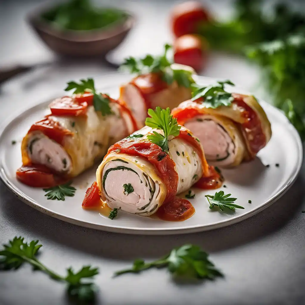 Chicken with Roulade and Cheese