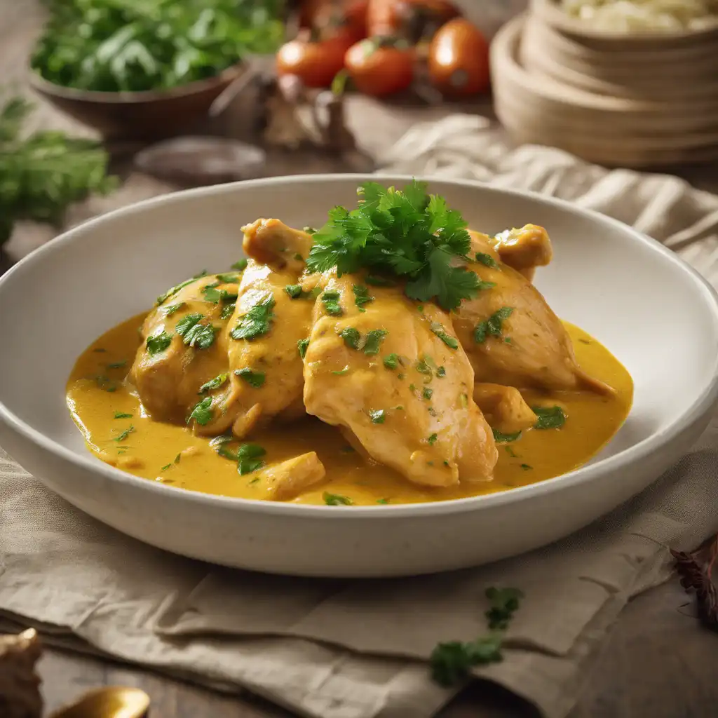 Chicken in Curry with Parsley