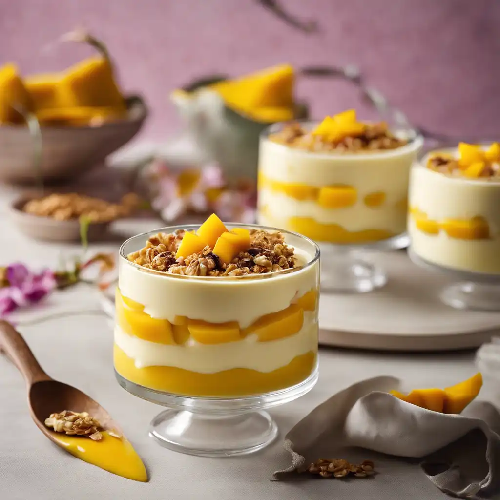 Mango Pudding with Granola