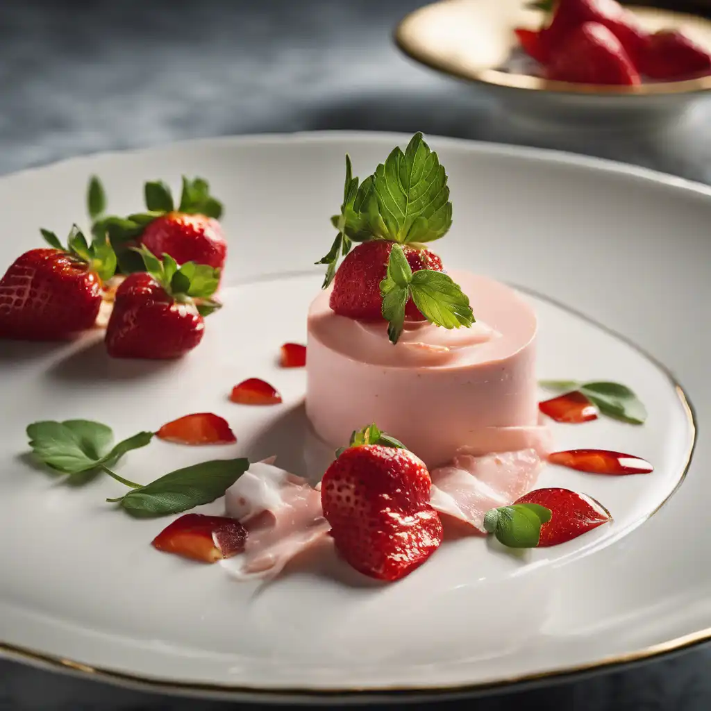 Strawberry Mousse with Prosciutto