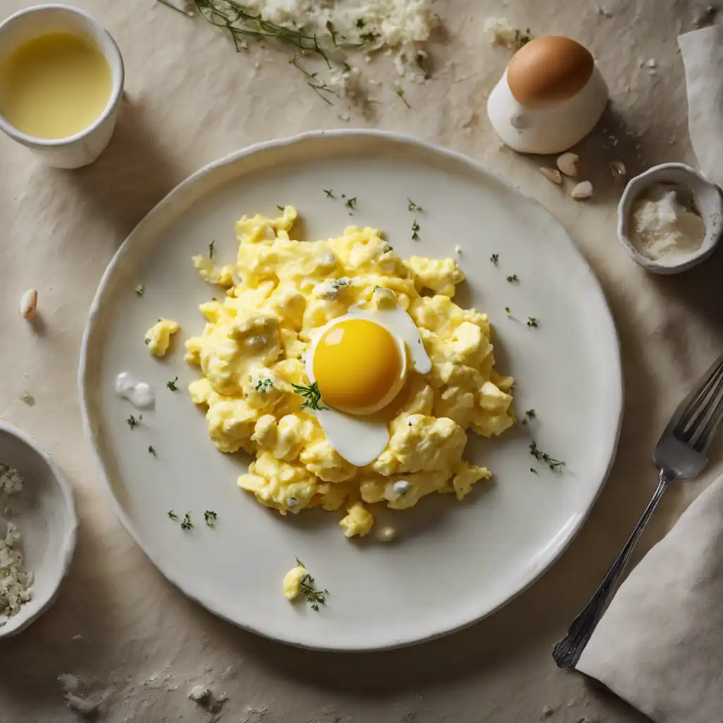 Scrambled Eggs with Garlic-Poró