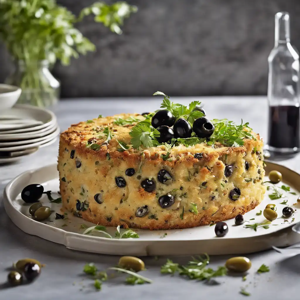 Olive, Parmesan, and Chicken Breast Cake