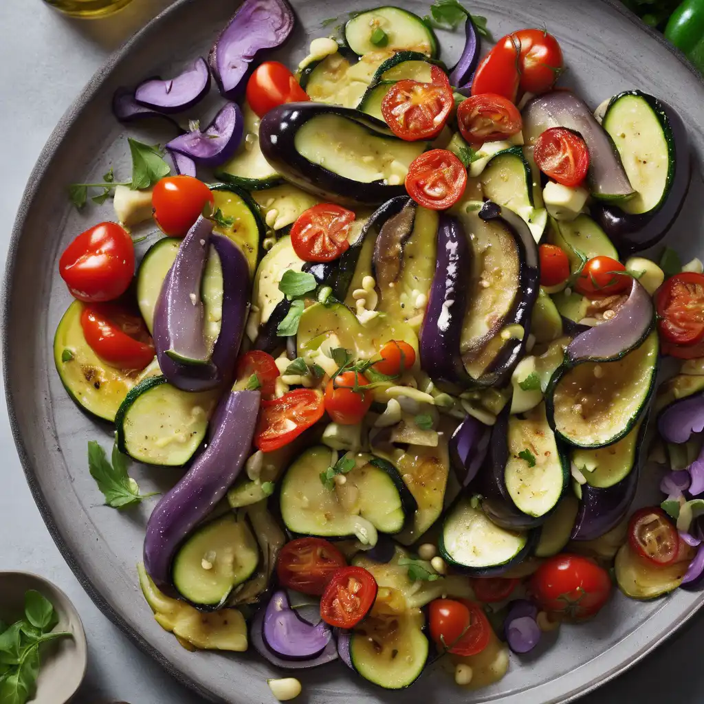 Eggplant and Zucchini Salad