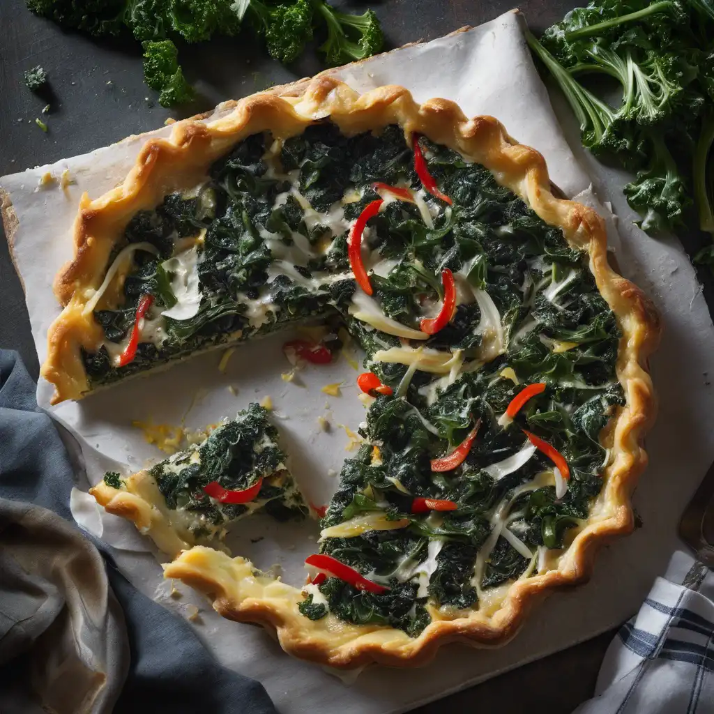 Kale with Cream Cheese Tart