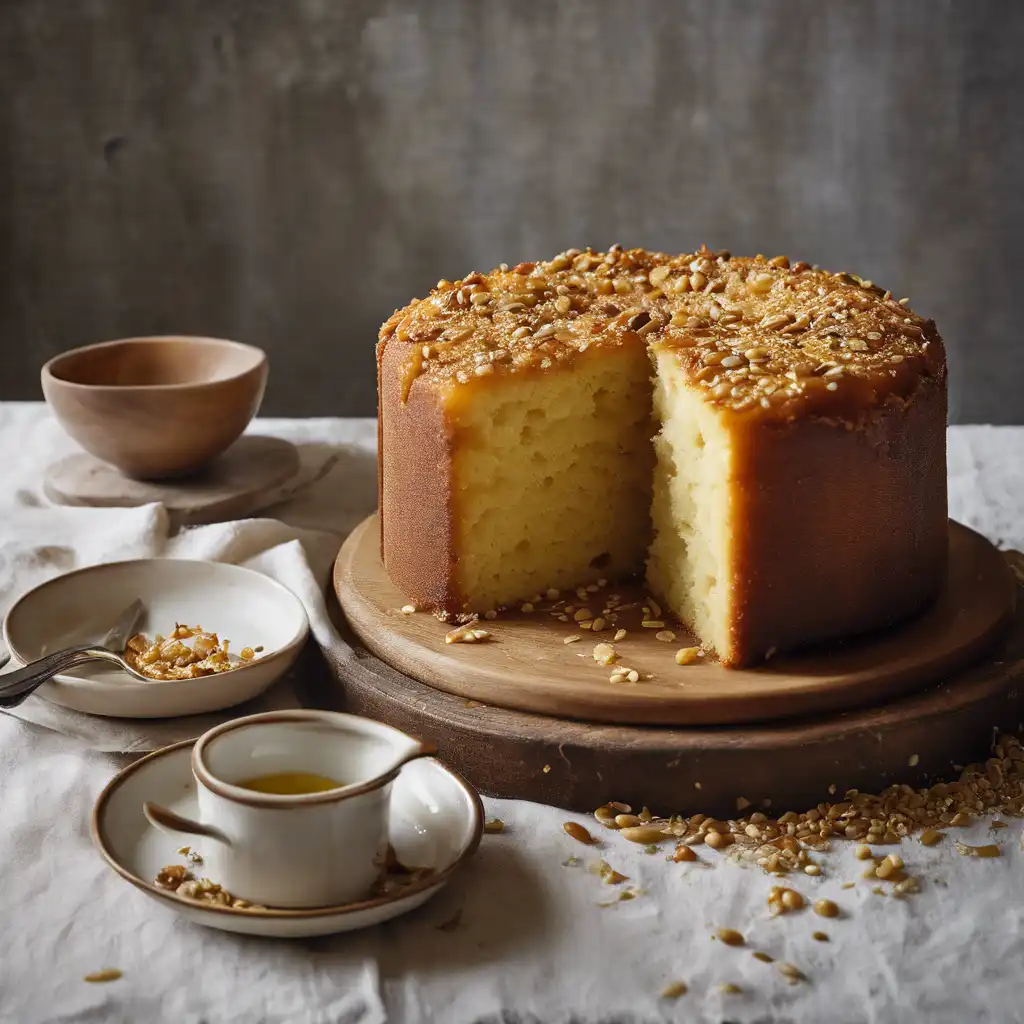 Semolina Cake with Sweet Thyme and Caramel