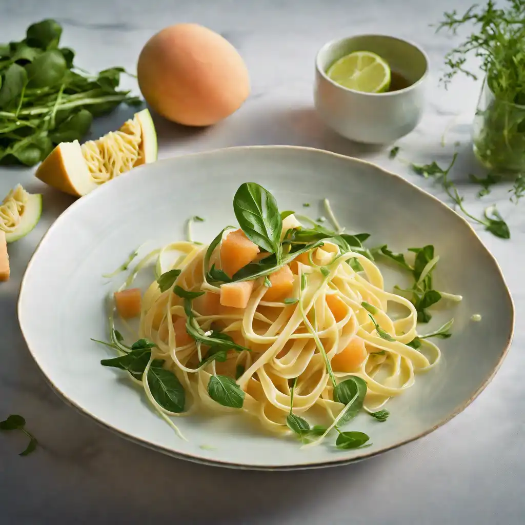 Linguine Ceviche with Rucola and Melon