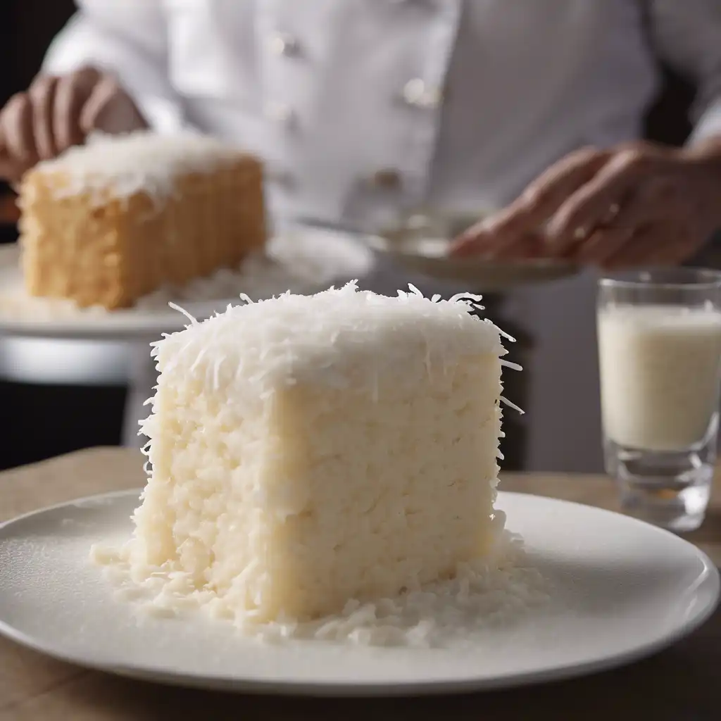 White and Sweet Condensed Milk Coconut Cake