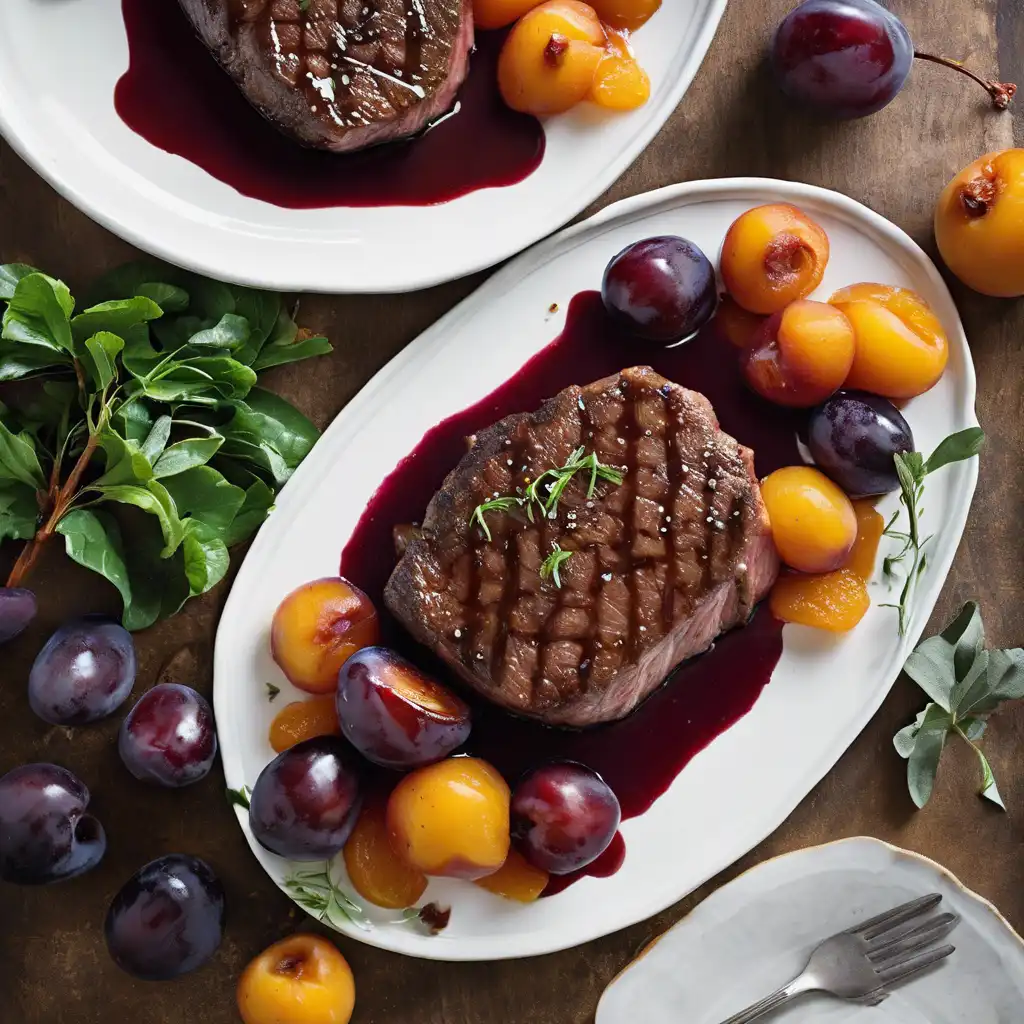 Fruit Glazed Beef Steak