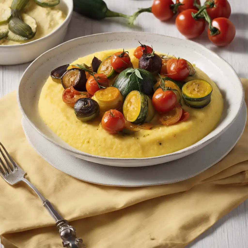 Creamy Polenta with Roasted Vegetables