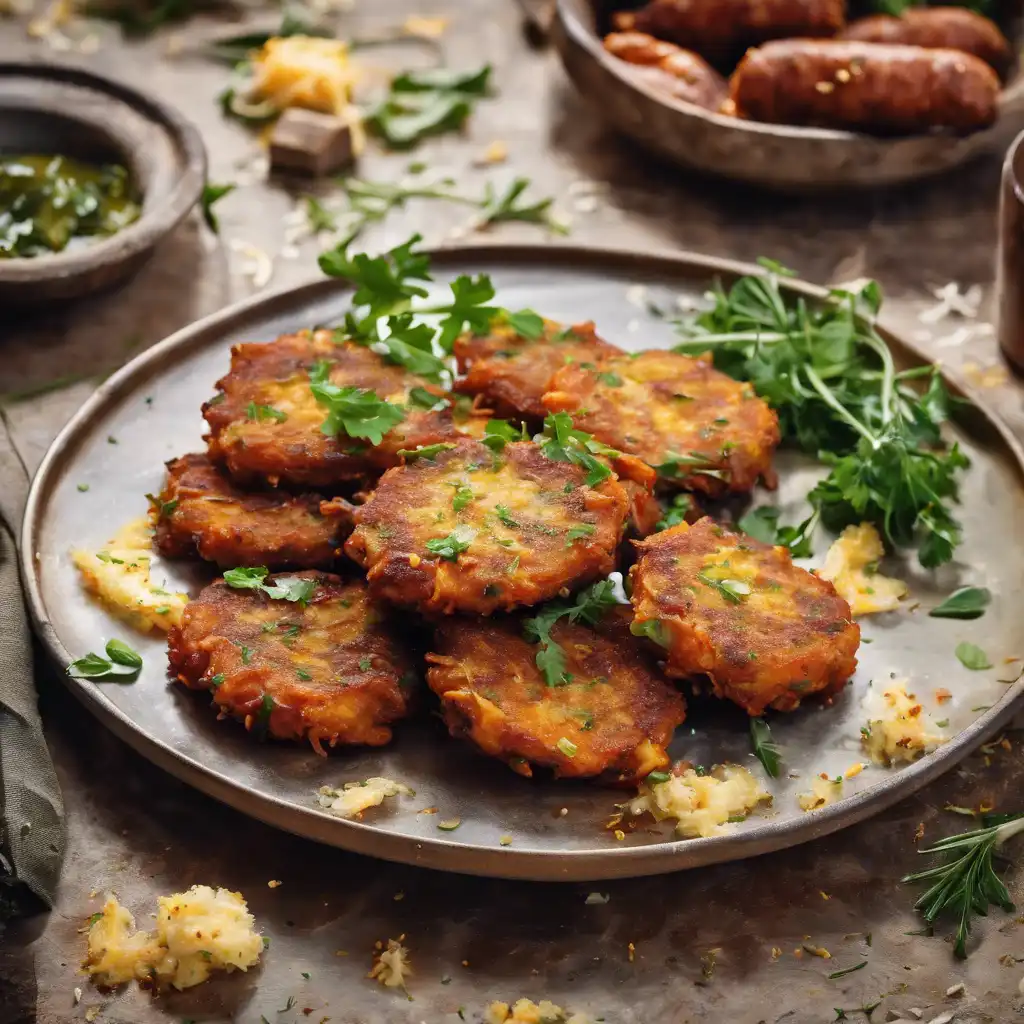 Sweet Potato Fritters with Sausage