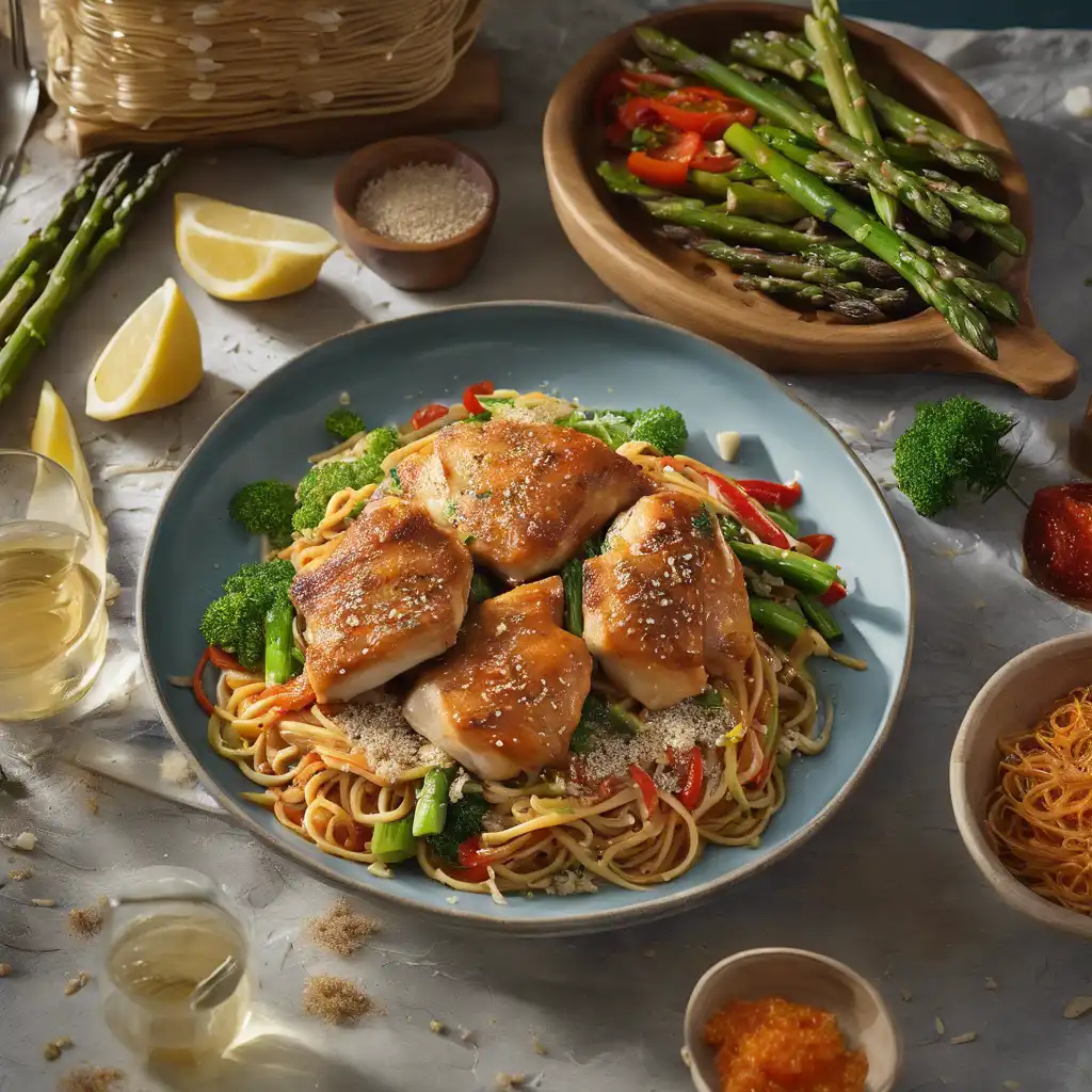 Thighs of Chicken with Sesame Salad