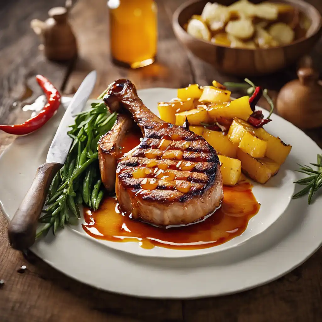 Canadian Pork Chop with Honey