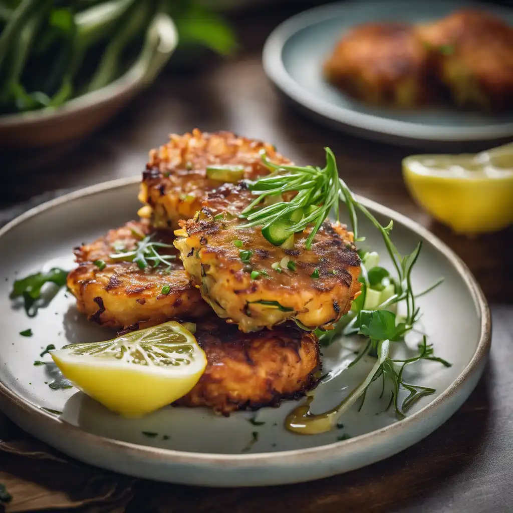 Salmon and Zucchini Fritters