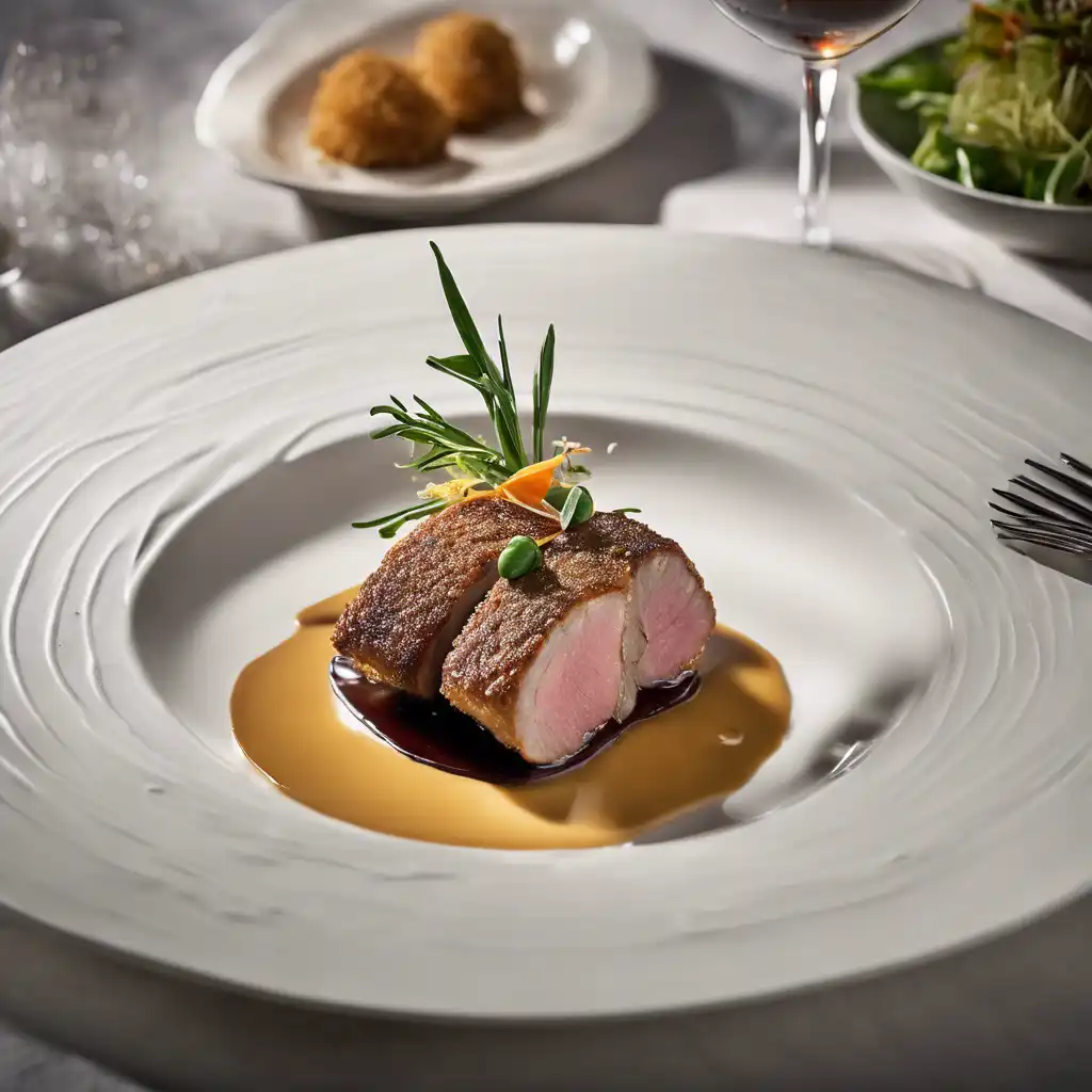 Duck Breast with Mushroom and Mandioca Sauce