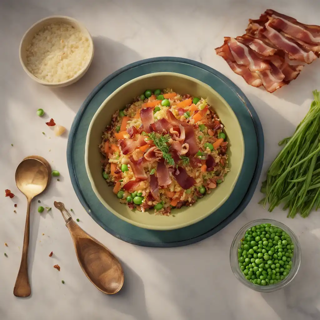 Vegetable Farofa with Bacon