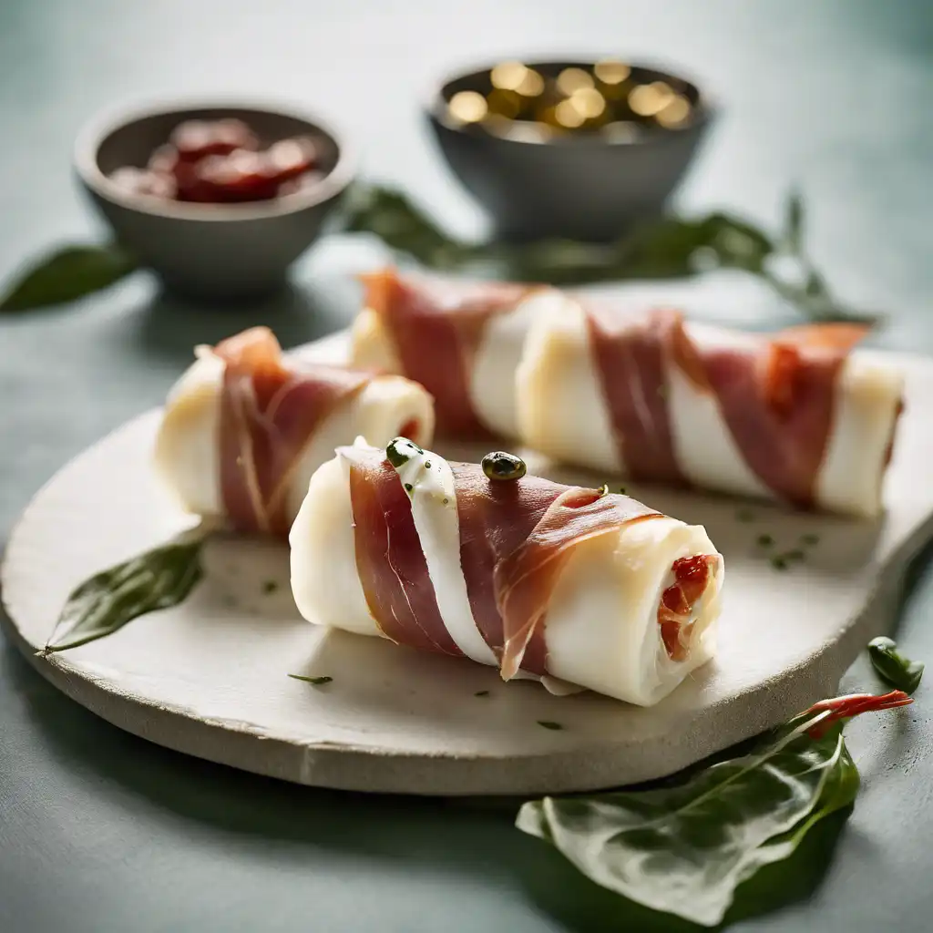 Foto de Mozzarella Roll of Prosciutto