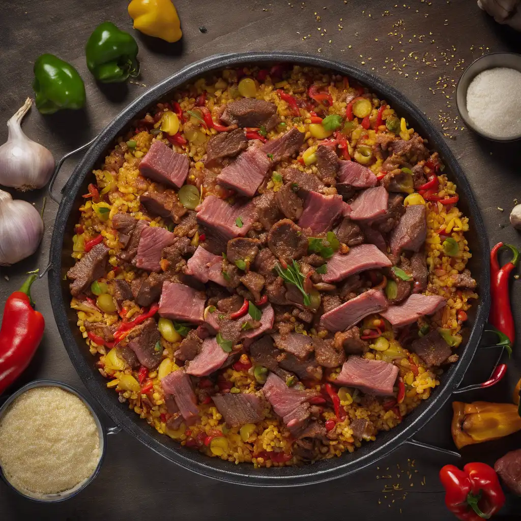 Dry Beef Paella