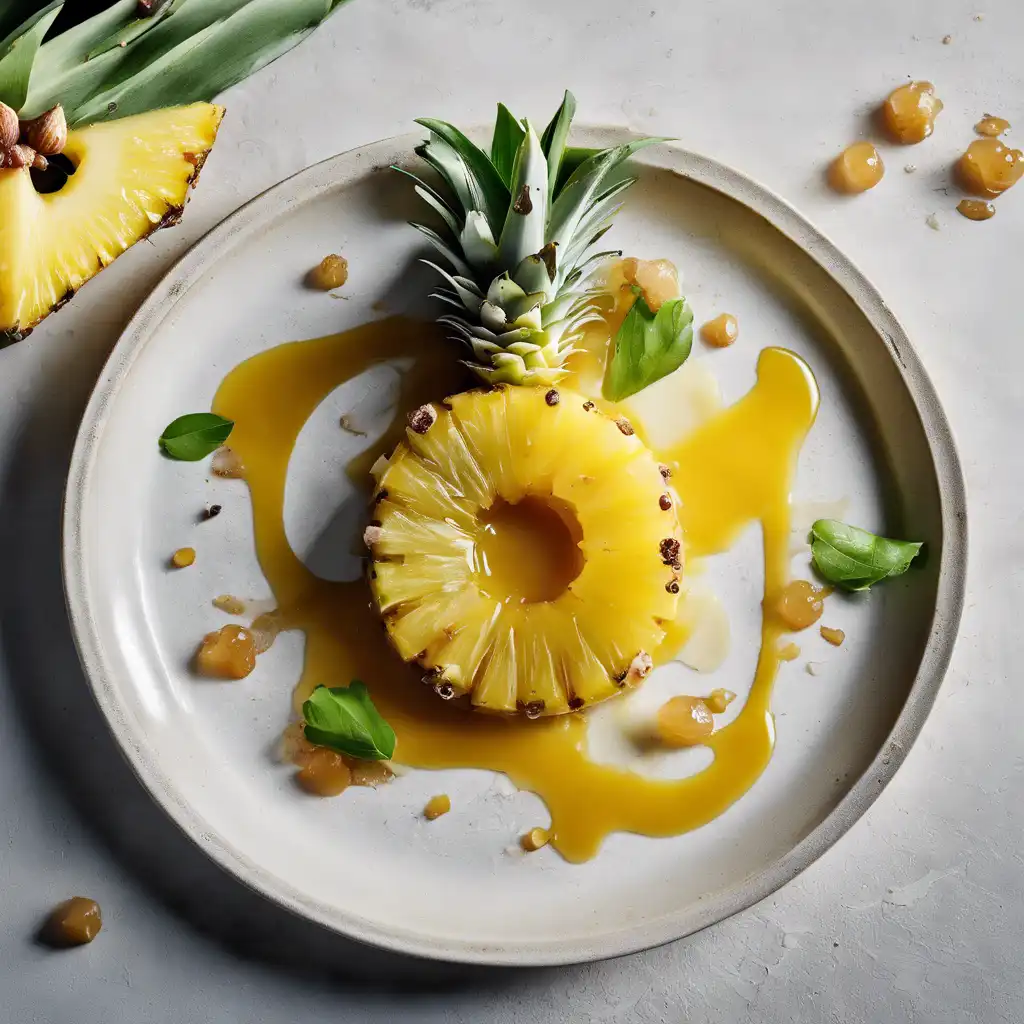 Pineapple Carpaccio with Ginger