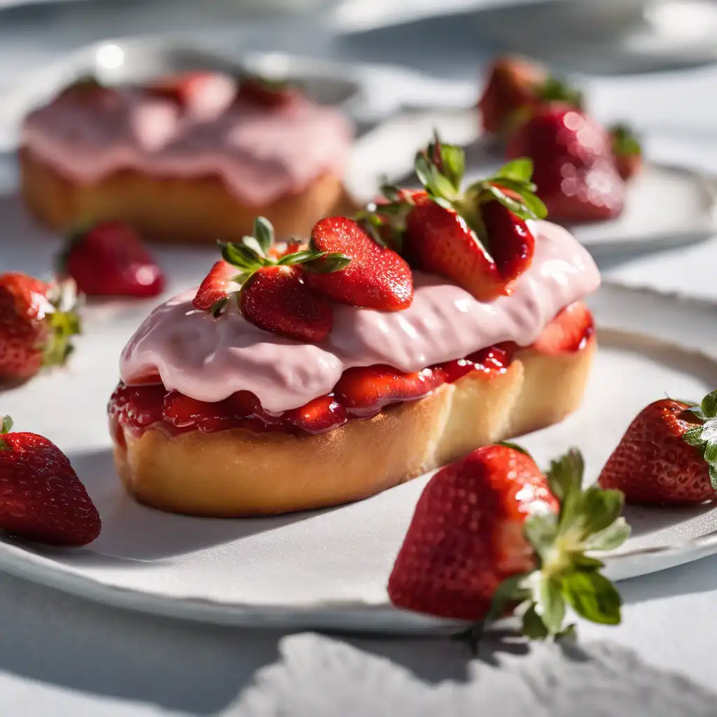 Strawberry Brioche with Macerated Strawberries in Aguardente