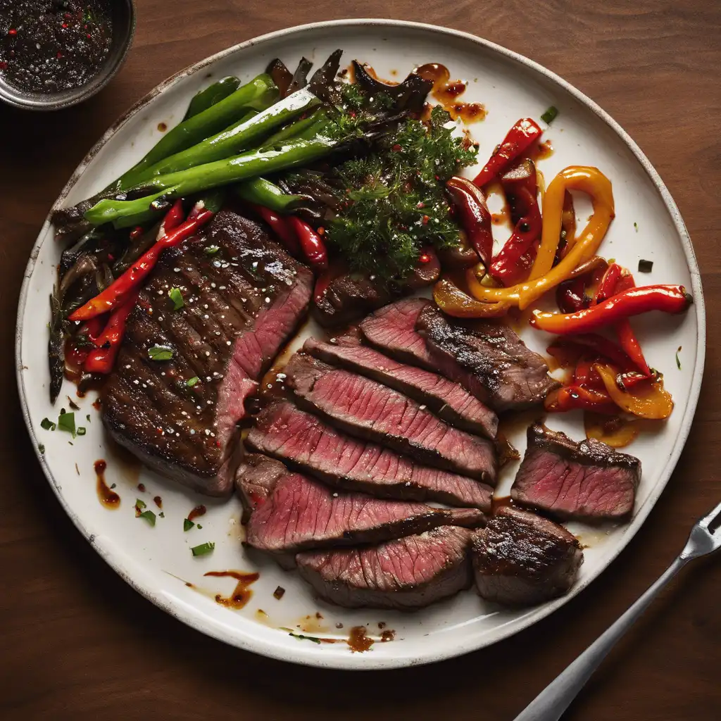 Korean-Style Peppered Steak