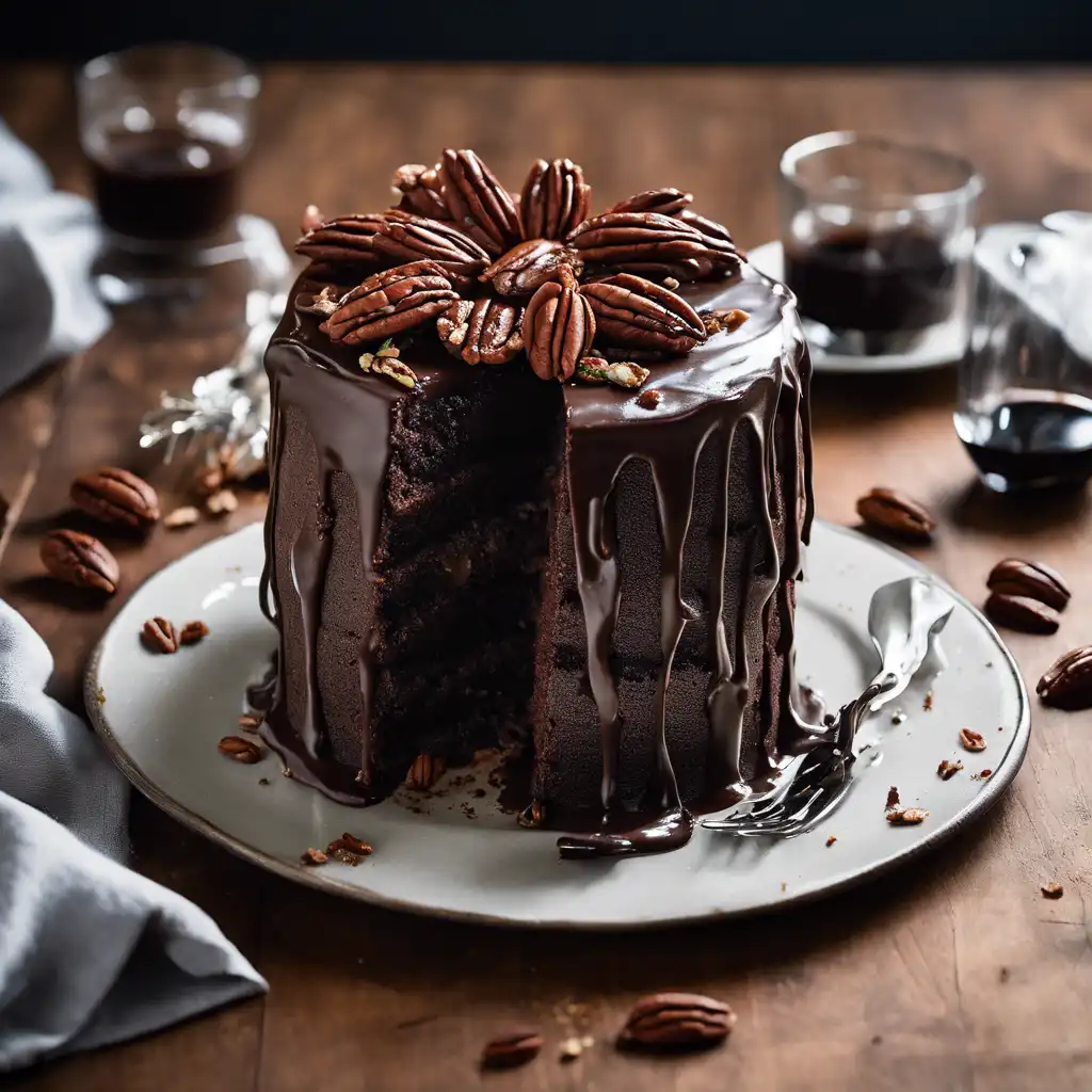 Foto de Torta de chocolate com cachaça