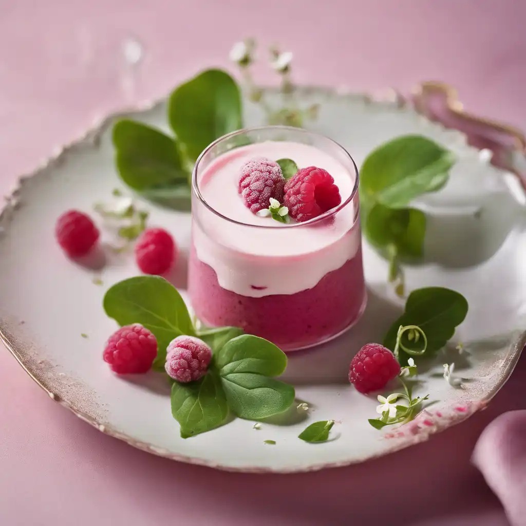 Raspberry Foam with Purslane