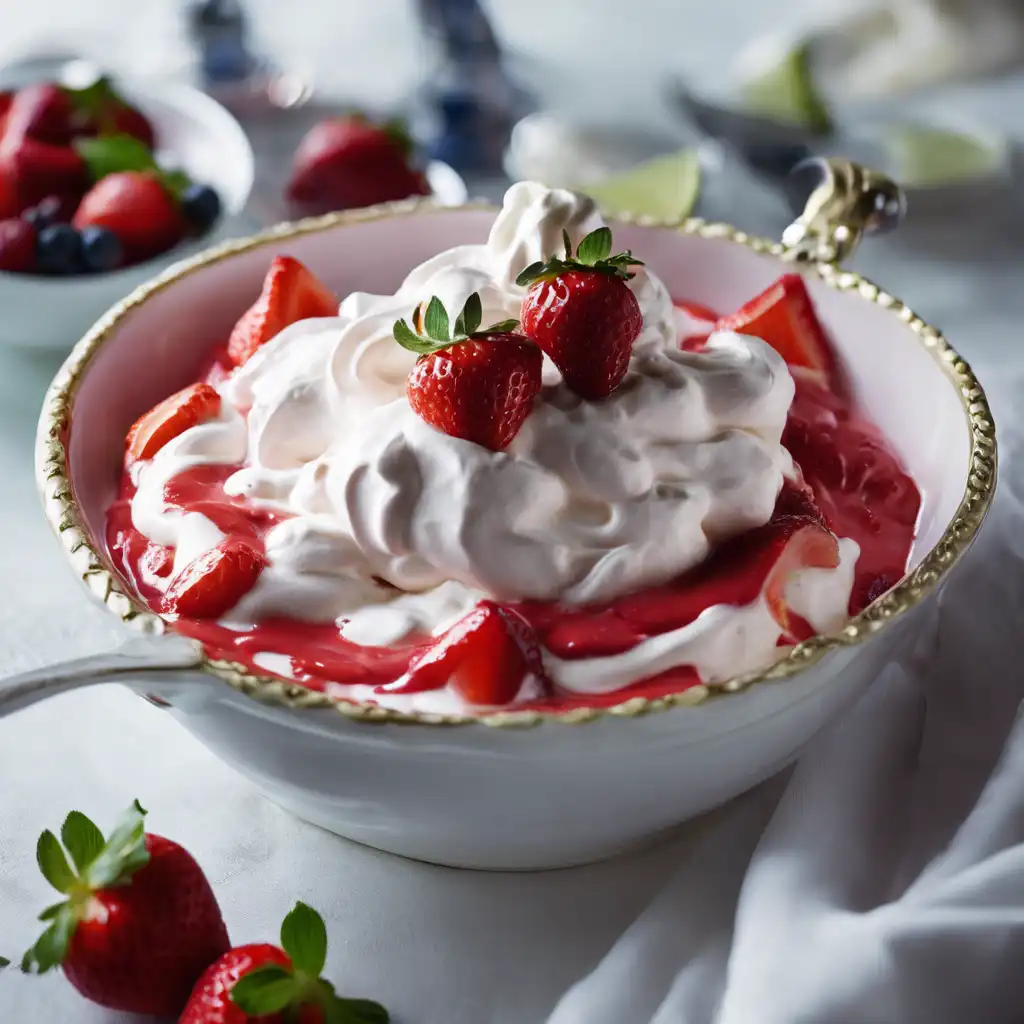 Strawberry Cream Sauce with Whipped Cream