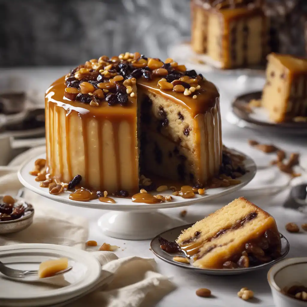 Caramel Cake with Raisins