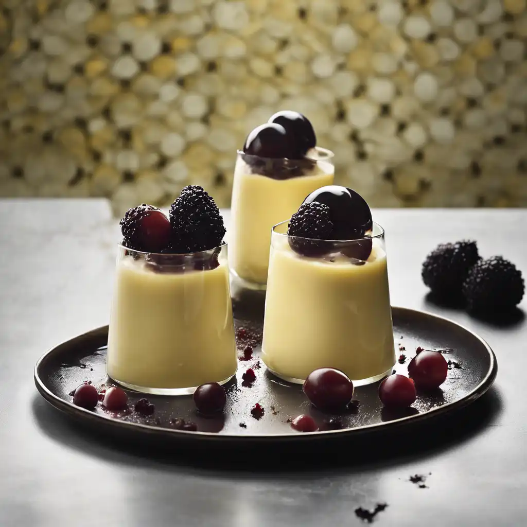 Whipped Custard with Jaboticaba Puree