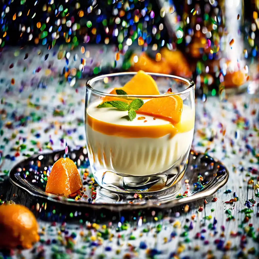 Creamy Orange Panna Cotta with Syrup