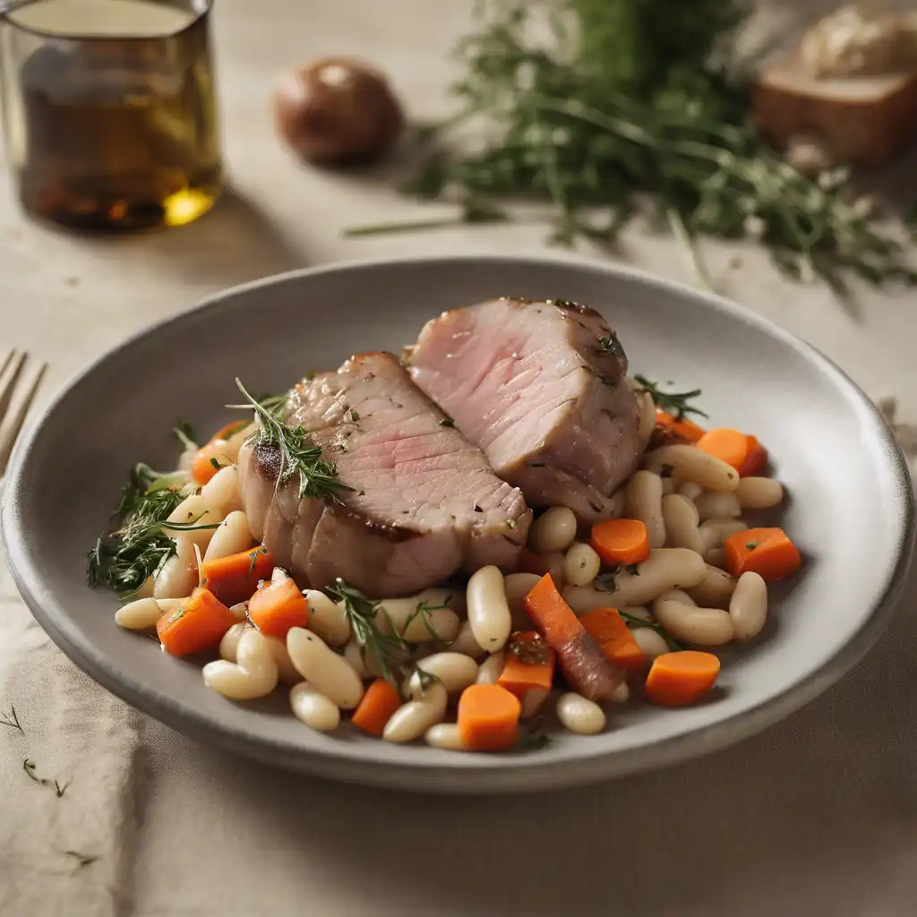 White Beans with Thyme and Pork Rump