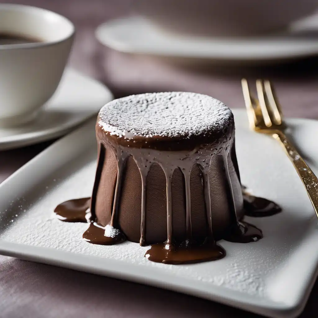 Chocolate Soufflé with Chocolate Sauce