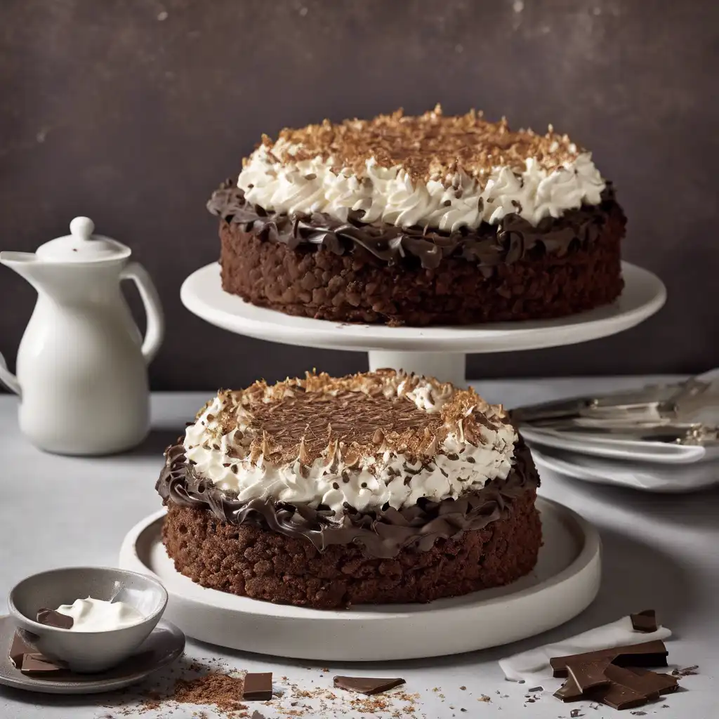 Chocolate Cake with Whipped Cream,
Chocolate Cake with Whipped Cream