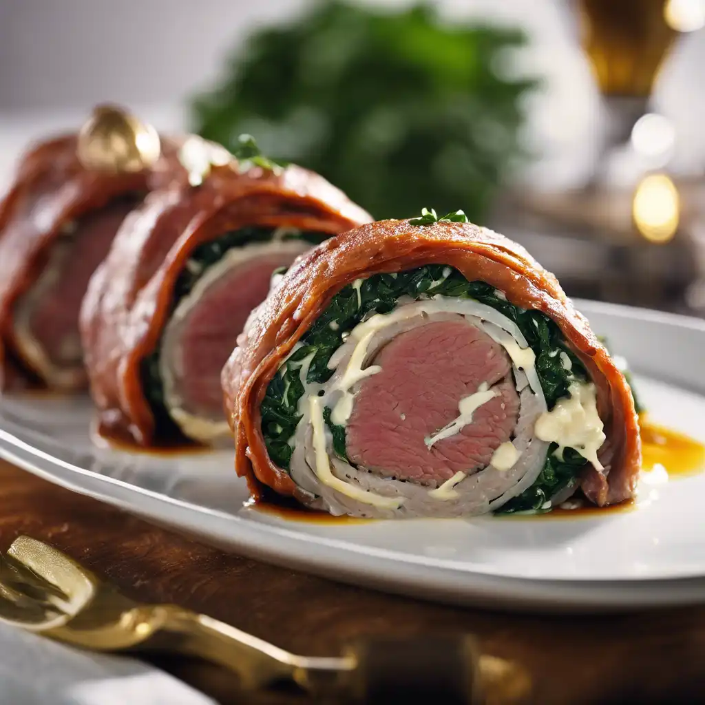 Beef Roll with Spinach and Cheese