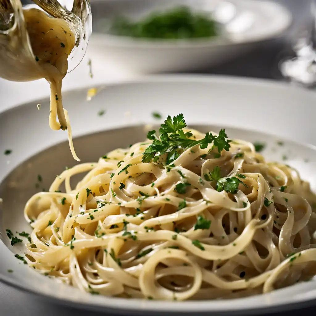 Garlic and Shallot Fettuccine