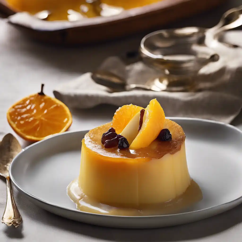 Orange Pudding with Pear