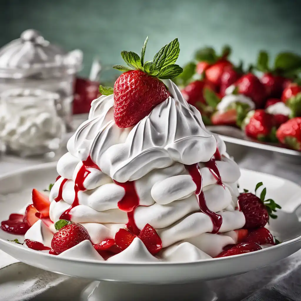 Strawberry and Red Fruit Compote Meringue