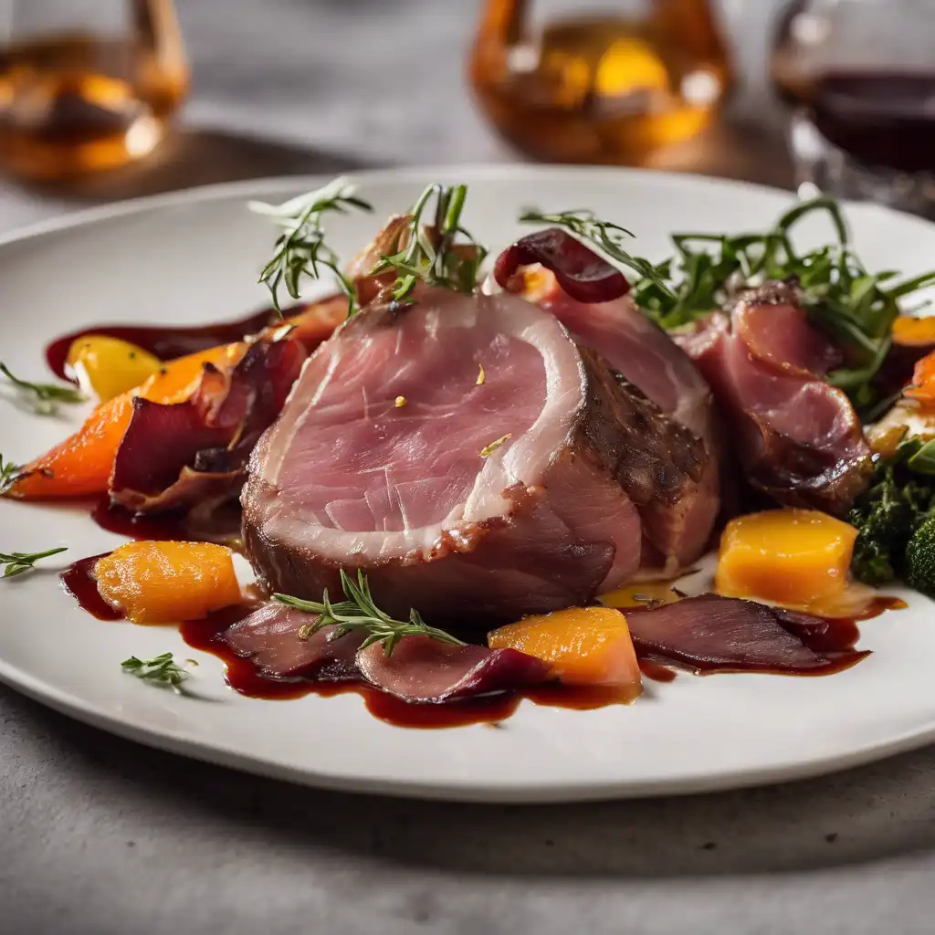 Roasted Filet with Prosciutto and Vegetables