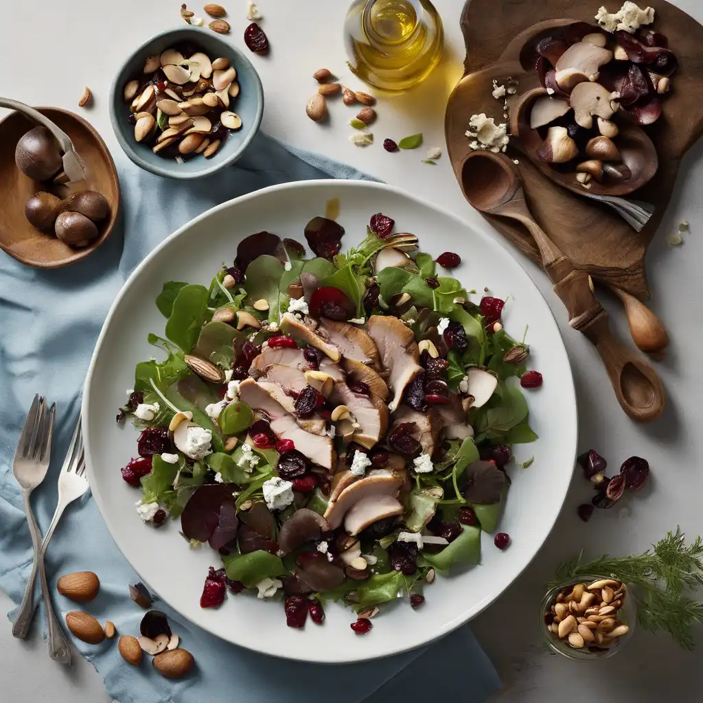 Smoked Turkey and Mushroom Salad