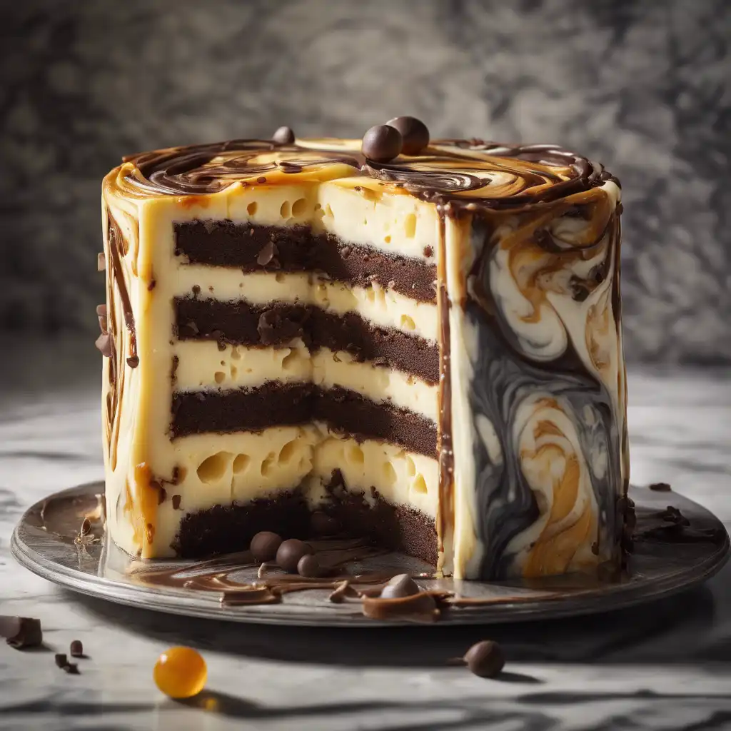 Marbled Cake with Cheese