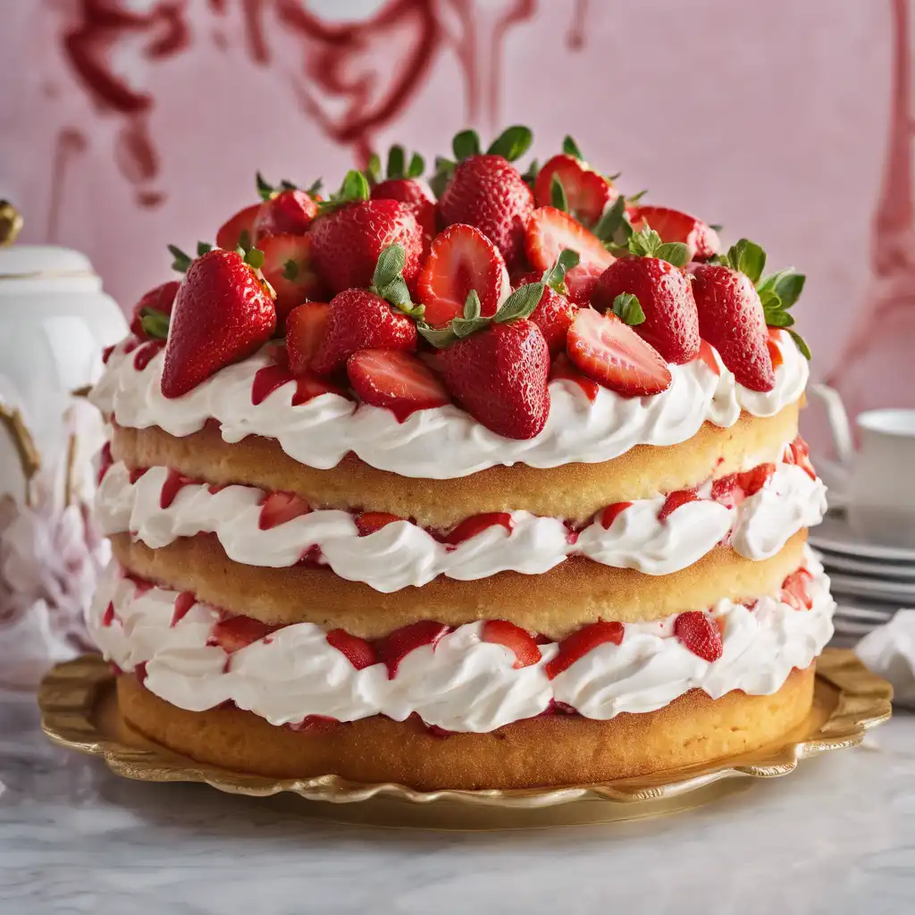 Strawberry Cake with Cream