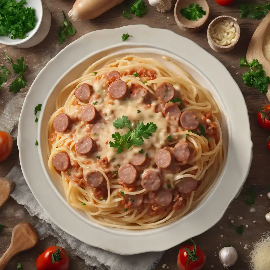 Spaghetti with Sausage Cream Sauce