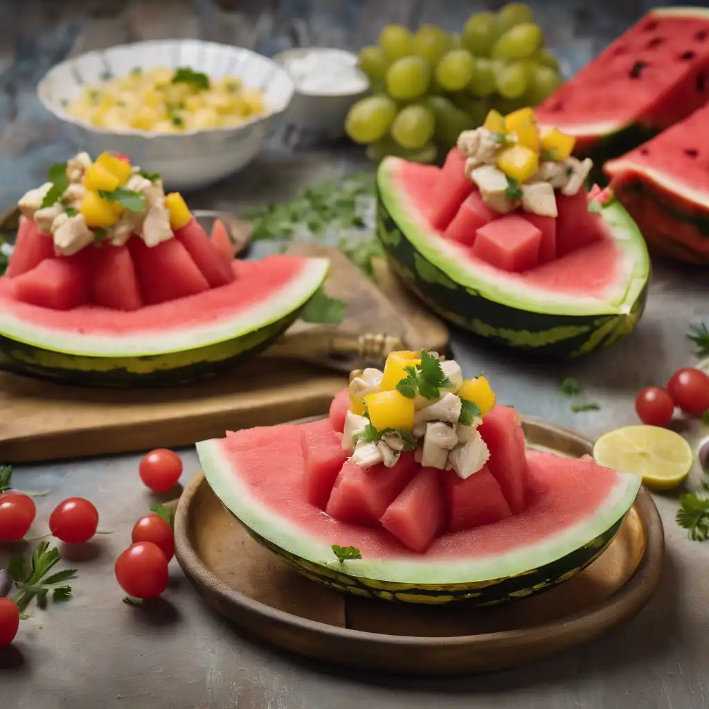 Watermelon Relleno with Chicken