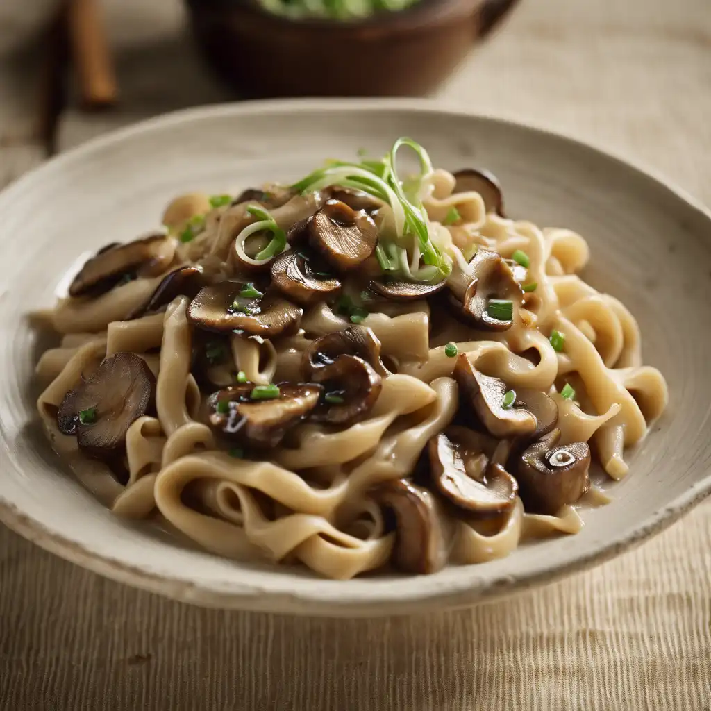 Whole Wheat Macaroni with Shiitake Mushrooms