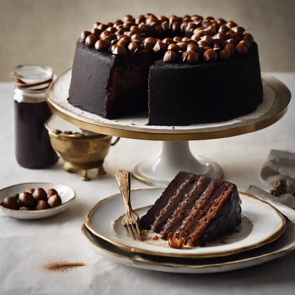 Black Rapadura Cake with Chestnuts